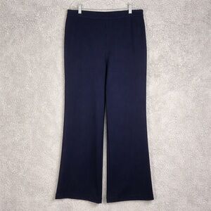 DKNY Womens Wide Leg Pants Stretch 18 Navy Career Minimalist Classic Modern Work